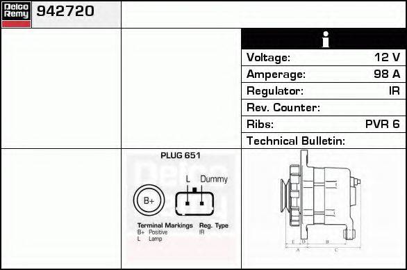 DELCO REMY DRB2720