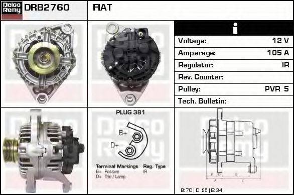 DELCO REMY DRB2760