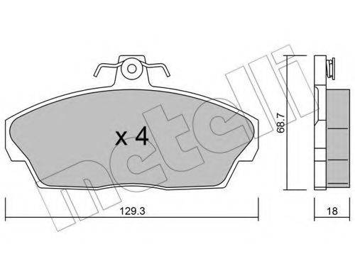 DEX 2177.1 Комплект гальмівних колодок, дискове гальмо