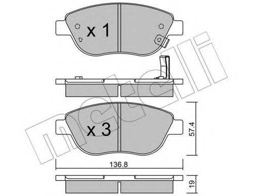 RAICAM 1.761.3 Комплект гальмівних колодок, дискове гальмо