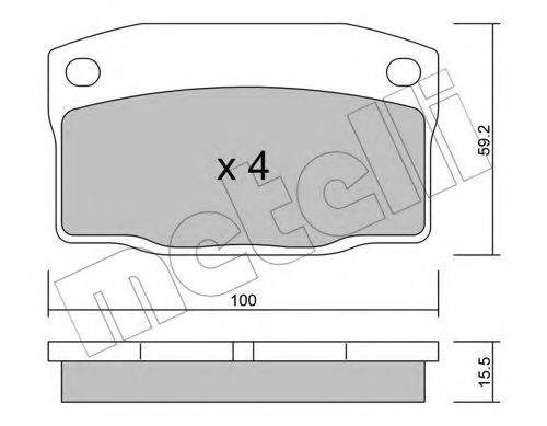 DEX 2742.0 Комплект гальмівних колодок, дискове гальмо