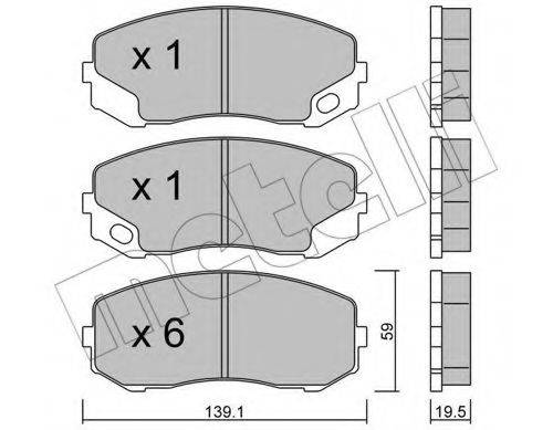 DEX 2927.0 Комплект гальмівних колодок, дискове гальмо