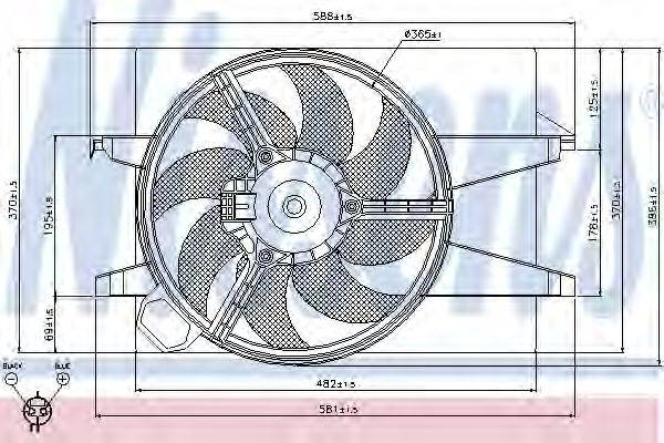 MAZDA 1337583 Вентилятор, охолодження двигуна