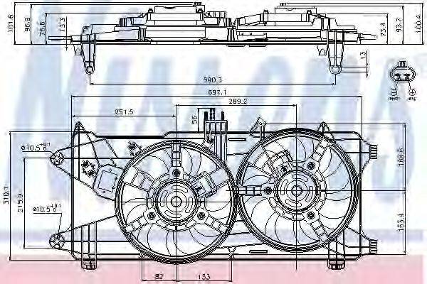ARD 322152 Вентилятор, охолодження двигуна
