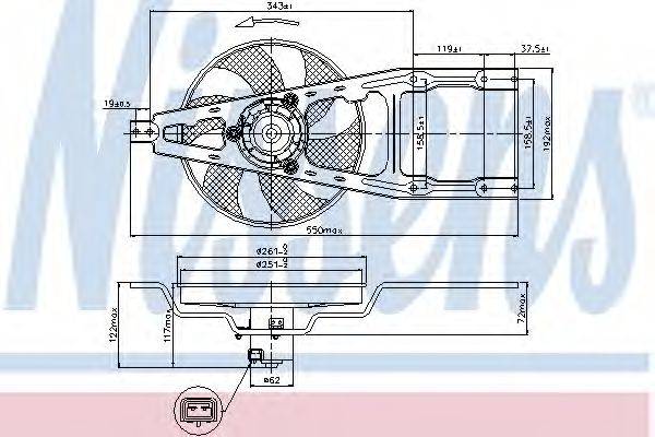 FIAT 7666004 Вентилятор, охолодження двигуна