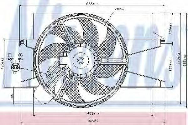 FORD 1365355 Вентилятор, охолодження двигуна