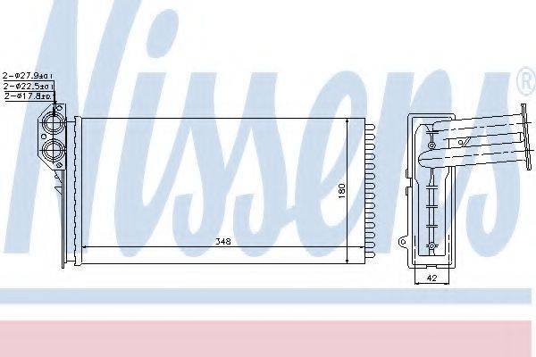 VW 2D0819031 Теплообмінник, опалення салону
