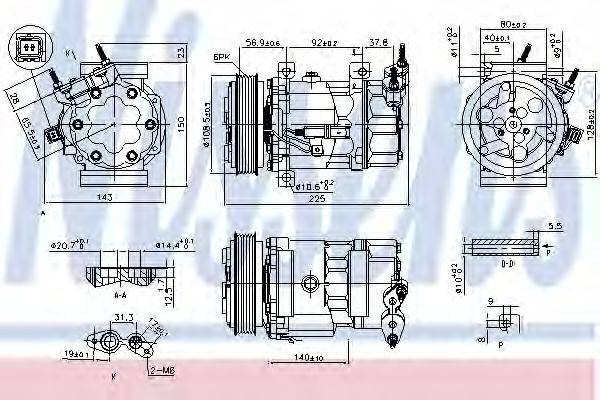 LUCAS ACP697 Компресор, кондиціонер