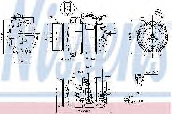 LUCAS ACP494 Компресор, кондиціонер