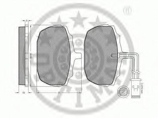 OPTIMAL 9335 Комплект гальмівних колодок, дискове гальмо