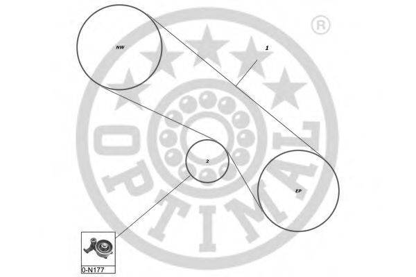 OPTIMAL R1238 Ремінь ГРМ