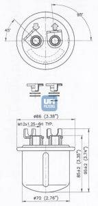 LUCAS ELECTRICAL F136 Паливний фільтр