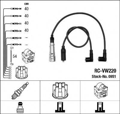 EUROCABLE 4 891 Комплект дротів запалювання