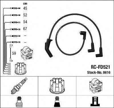 EUROCABLE 4 826 Комплект дротів запалювання