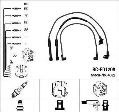 KIA 7 053 866 Комплект дротів запалювання