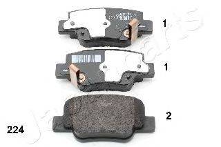 MDR MRP2224 Комплект гальмівних колодок, дискове гальмо