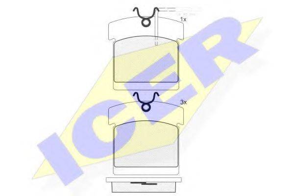 ICER 20709 Комплект гальмівних колодок, дискове гальмо