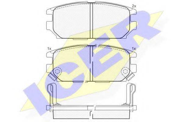 LUCAS ENGINE DRIVE GDB3044 Комплект гальмівних колодок, дискове гальмо