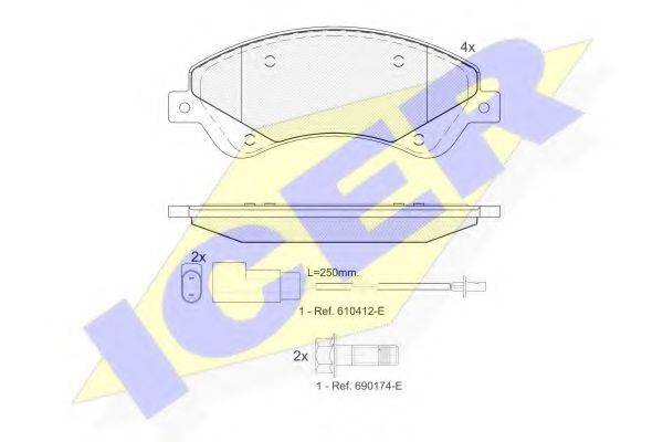 LUCAS ENGINE DRIVE GDB1723 Комплект гальмівних колодок, дискове гальмо
