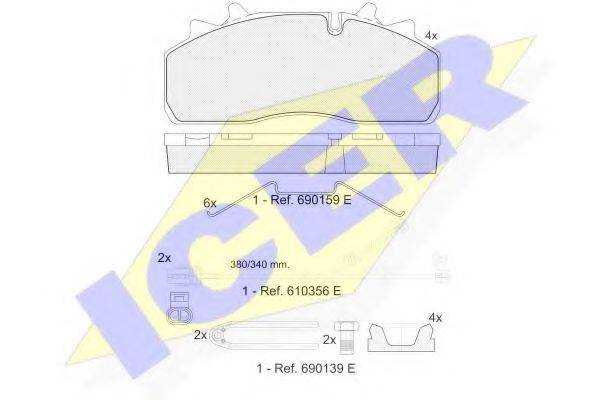 LUCAS ENGINE DRIVE GDB5095 Комплект гальмівних колодок, дискове гальмо