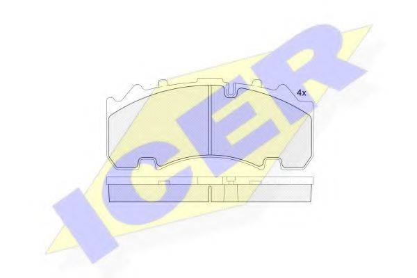 ICER 29307 Комплект гальмівних колодок, дискове гальмо