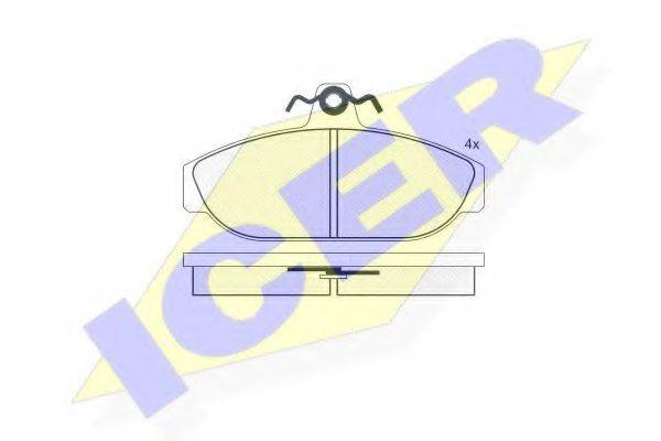 ICER 20717 Комплект гальмівних колодок, дискове гальмо