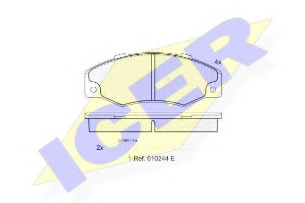 LUCAS ENGINE DRIVE GDB903 Комплект гальмівних колодок, дискове гальмо