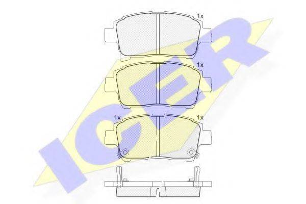 ICER 23905 Комплект гальмівних колодок, дискове гальмо