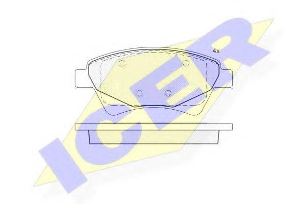 ICER 24169 Комплект гальмівних колодок, дискове гальмо