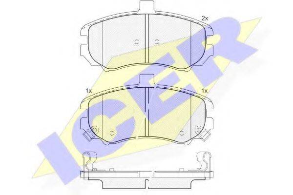 LUCAS GDB3431 Комплект гальмівних колодок, дискове гальмо