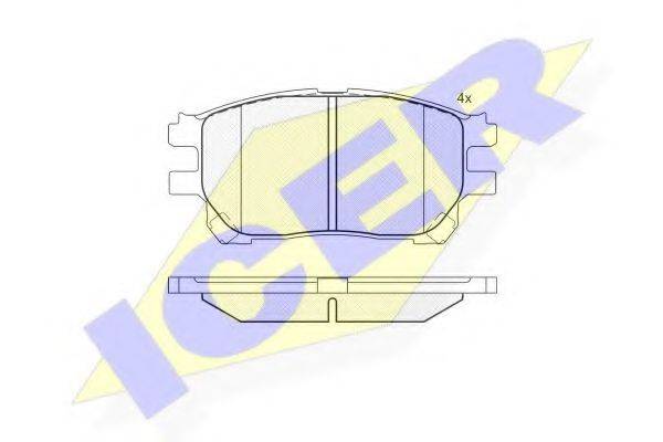 ICER 23759 Комплект гальмівних колодок, дискове гальмо