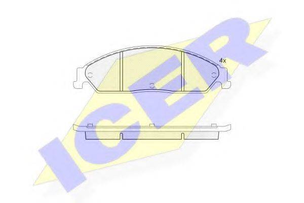 ICER 24829 Комплект гальмівних колодок, дискове гальмо