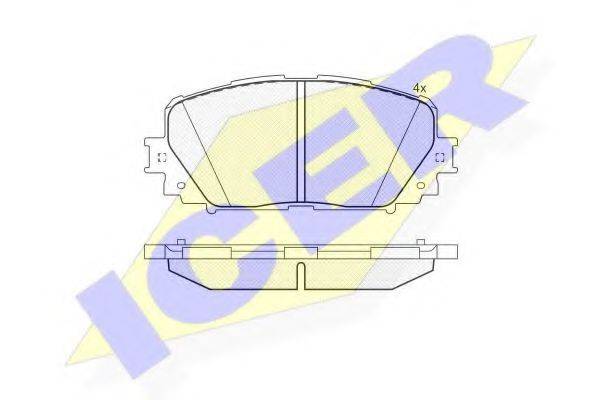 ICER 24708 Комплект гальмівних колодок, дискове гальмо