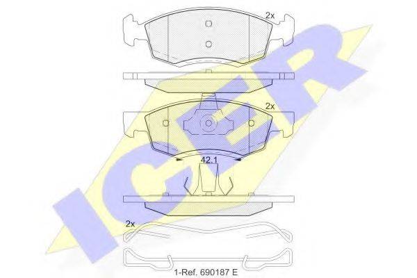 LUCAS ENGINE DRIVE GDB1749 Комплект гальмівних колодок, дискове гальмо