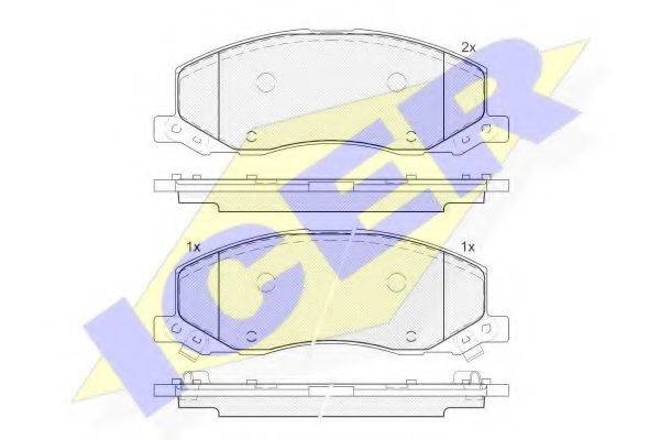 ICER 24420 Комплект гальмівних колодок, дискове гальмо