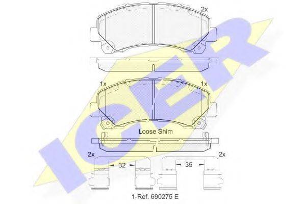 LUCAS CAV GDB3545 Комплект гальмівних колодок, дискове гальмо