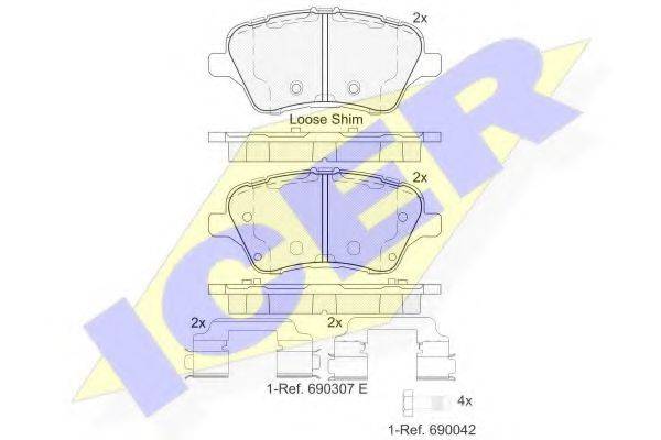 LUCAS ENGINE DRIVE GDB1959 Комплект гальмівних колодок, дискове гальмо
