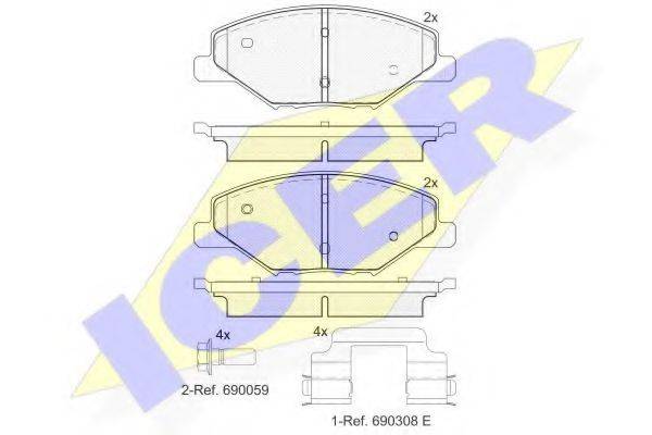 OPTIMAL 12630 Комплект гальмівних колодок, дискове гальмо