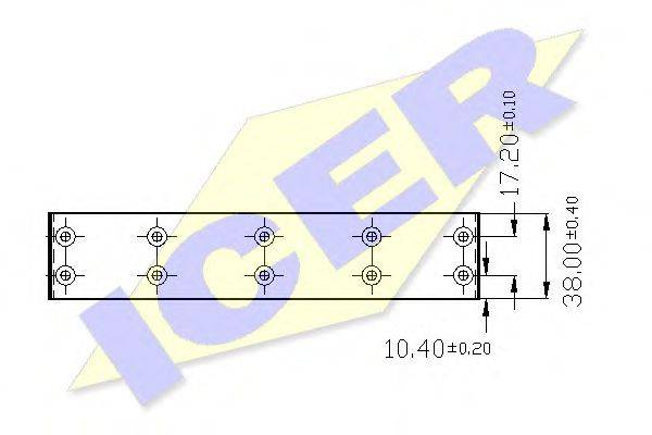 ICER 11239 Комплект гальмівних черевиків, барабанні гальма