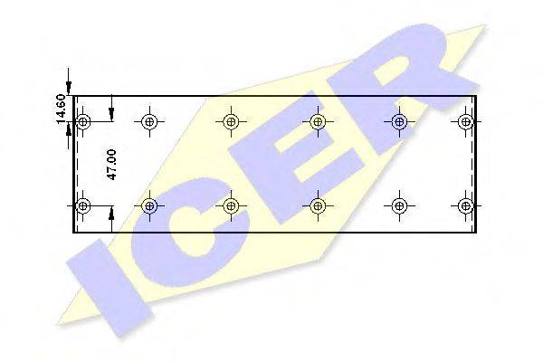ICER 15544 Комплект гальмівних черевиків, барабанні гальма