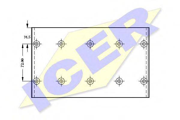 ICER 17409 Комплект гальмівних черевиків, барабанні гальма