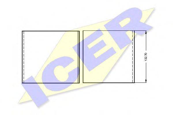 ICER 17949 Комплект гальмівних черевиків, барабанні гальма