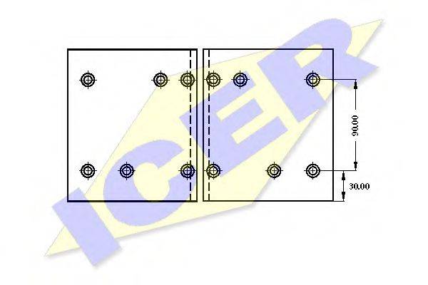 BFMC SA/ 36/37/1 Комплект гальмівних черевиків, барабанні гальма