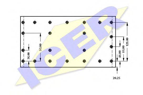 ICER 19923 Комплект гальмівних черевиків, барабанні гальма