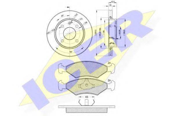 REMSA 119.01 Комплект гальм, дисковий гальмівний механізм