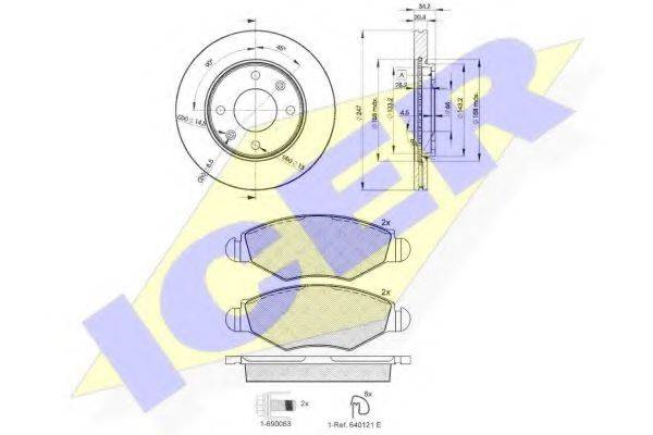 REMSA 643.03 Комплект гальм, дисковий гальмівний механізм