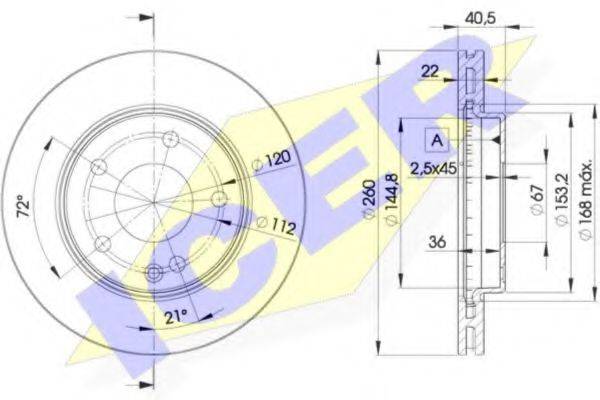 LUCAS ENGINE DRIVE DF4150 гальмівний диск