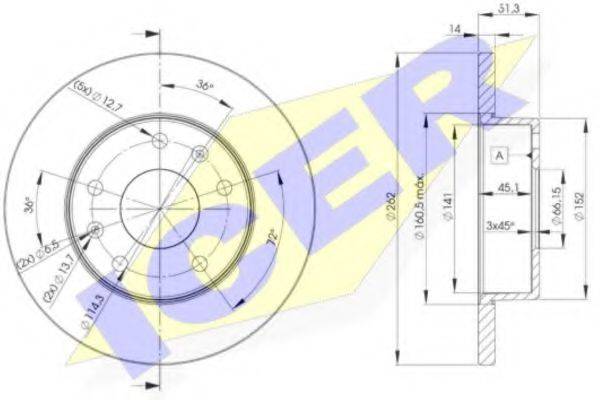 LUCAS ENGINE DRIVE DF4103 гальмівний диск