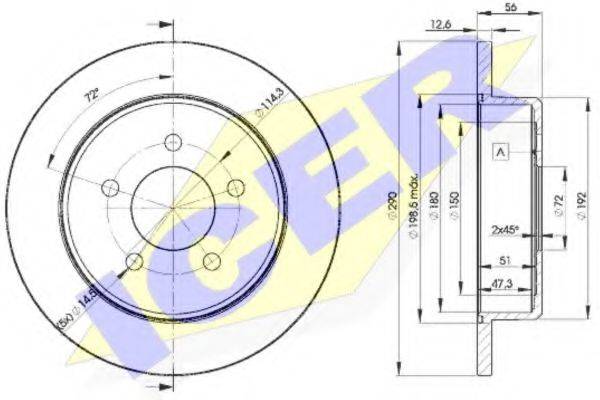 LUCAS ENGINE DRIVE DF4336 гальмівний диск