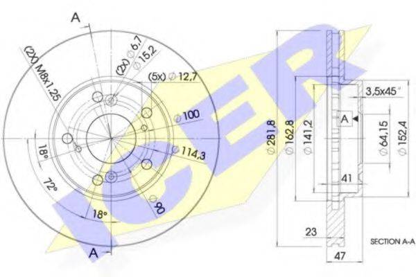 LUCAS ENGINE DRIVE DF4486 гальмівний диск